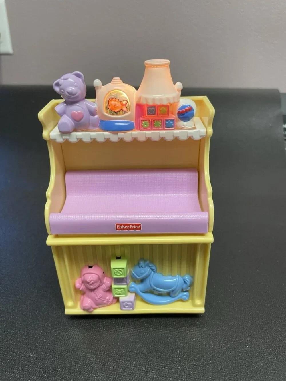 Fisher Price Loving Family Dollhouse Lot Chair Changing Table Lights Sound Works